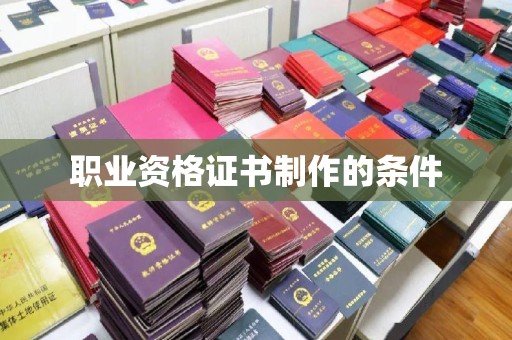 锡林郭勒盟职业资格证书制作的条件